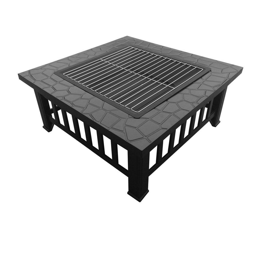 2-in-1 Fire Pit BBQ 81 x 81cm - Image 3