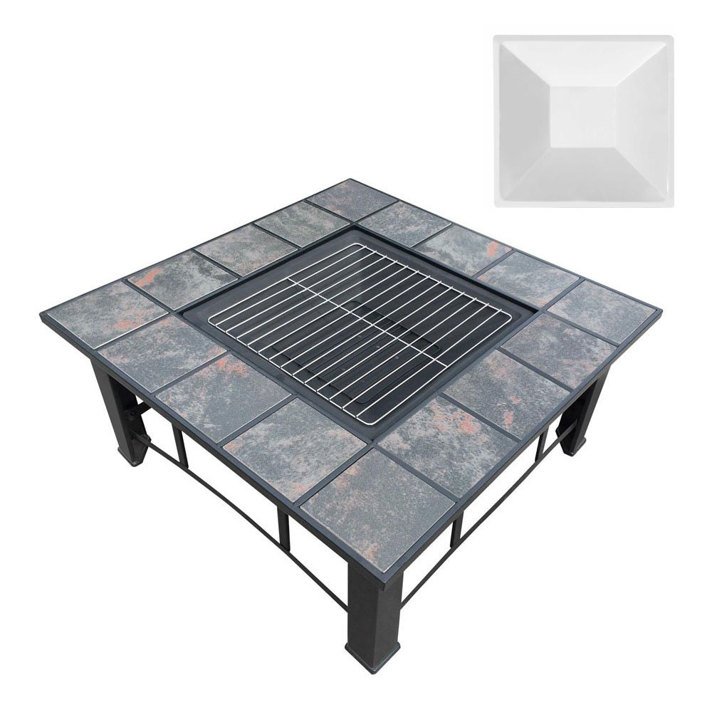 4-in-1 Fire Pit BBQ 81 x 81cm - Image 4