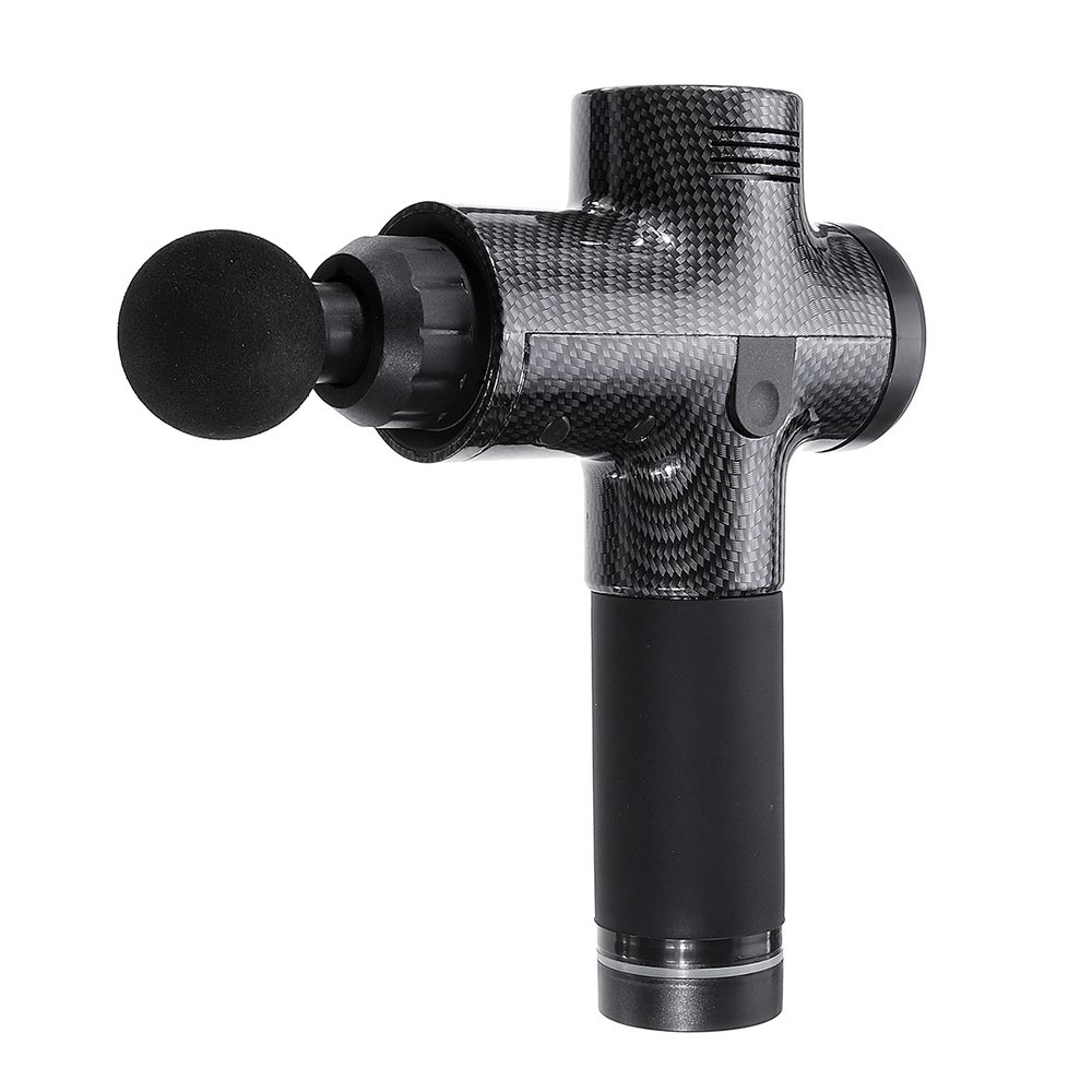 4-in-1 LCD Electric Massage Gun Carbon Fibre
