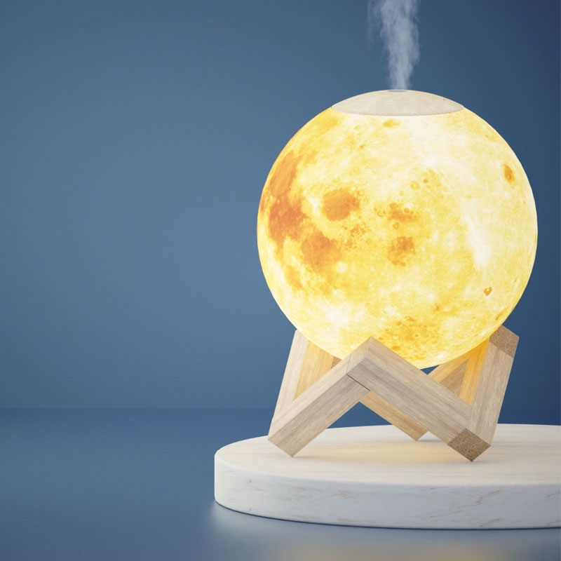 880ml 4-in-1 Aromatherapy Oil Diffuser Moon - Image 3