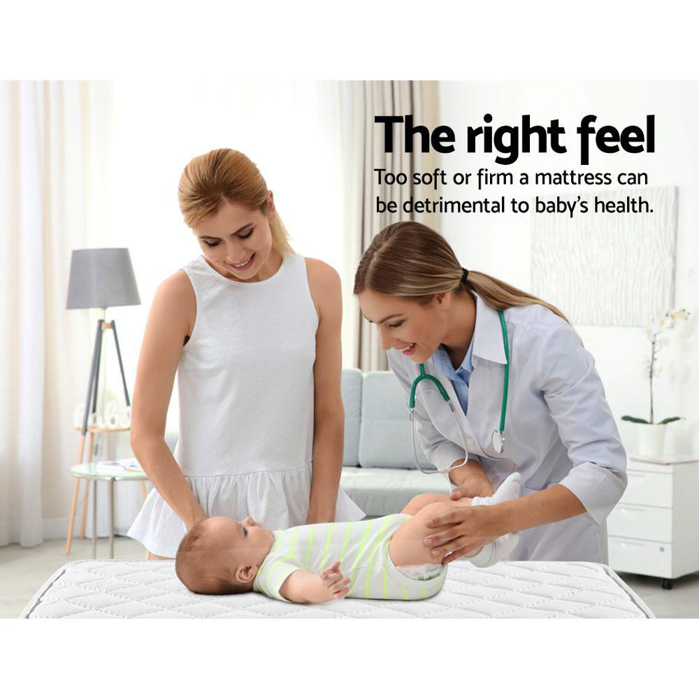 Baby Cot Mattress Pocket Spring Foam Medium 13cm Double Sided - Image 4