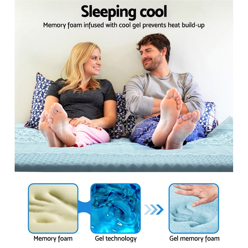 Cool Gel Memory Foam Mattress Topper Single - Image 2