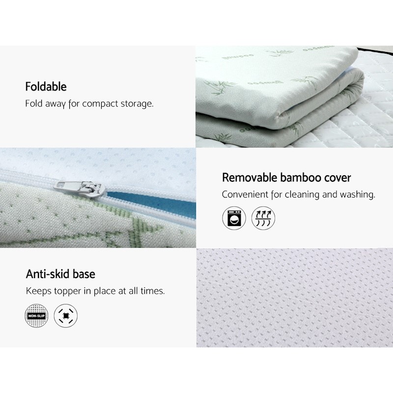 Cool Gel Memory Foam Mattress Topper Single - Image 5