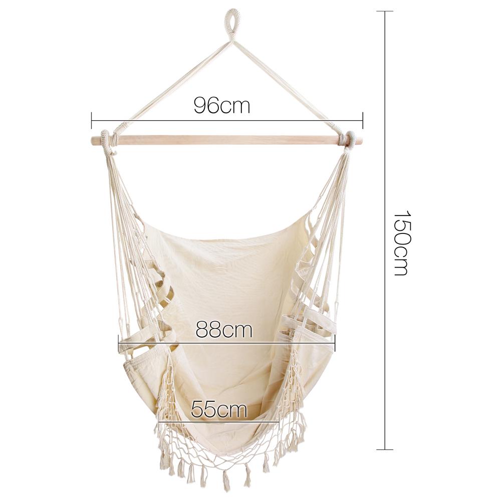 Hammock Swing Chair Tassel Cream - Image 2