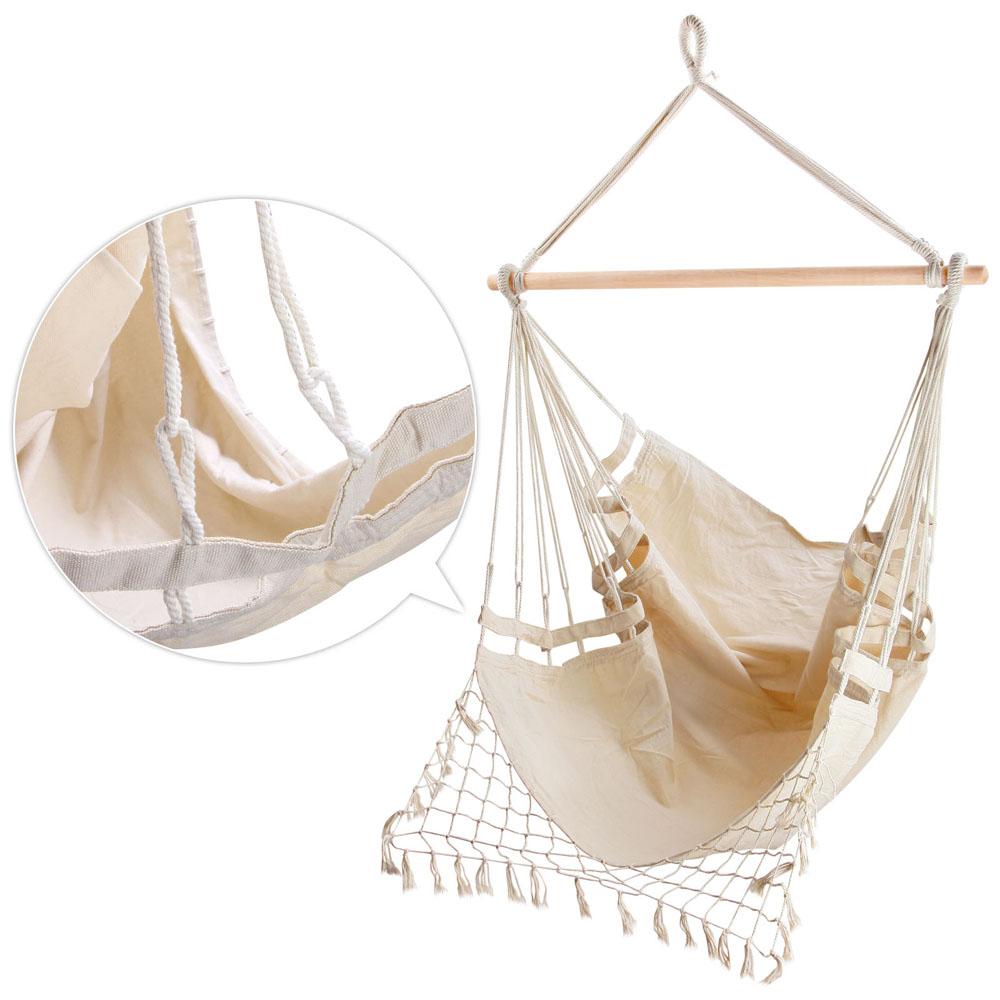 Hammock Swing Chair Tassel Cream - Image 3