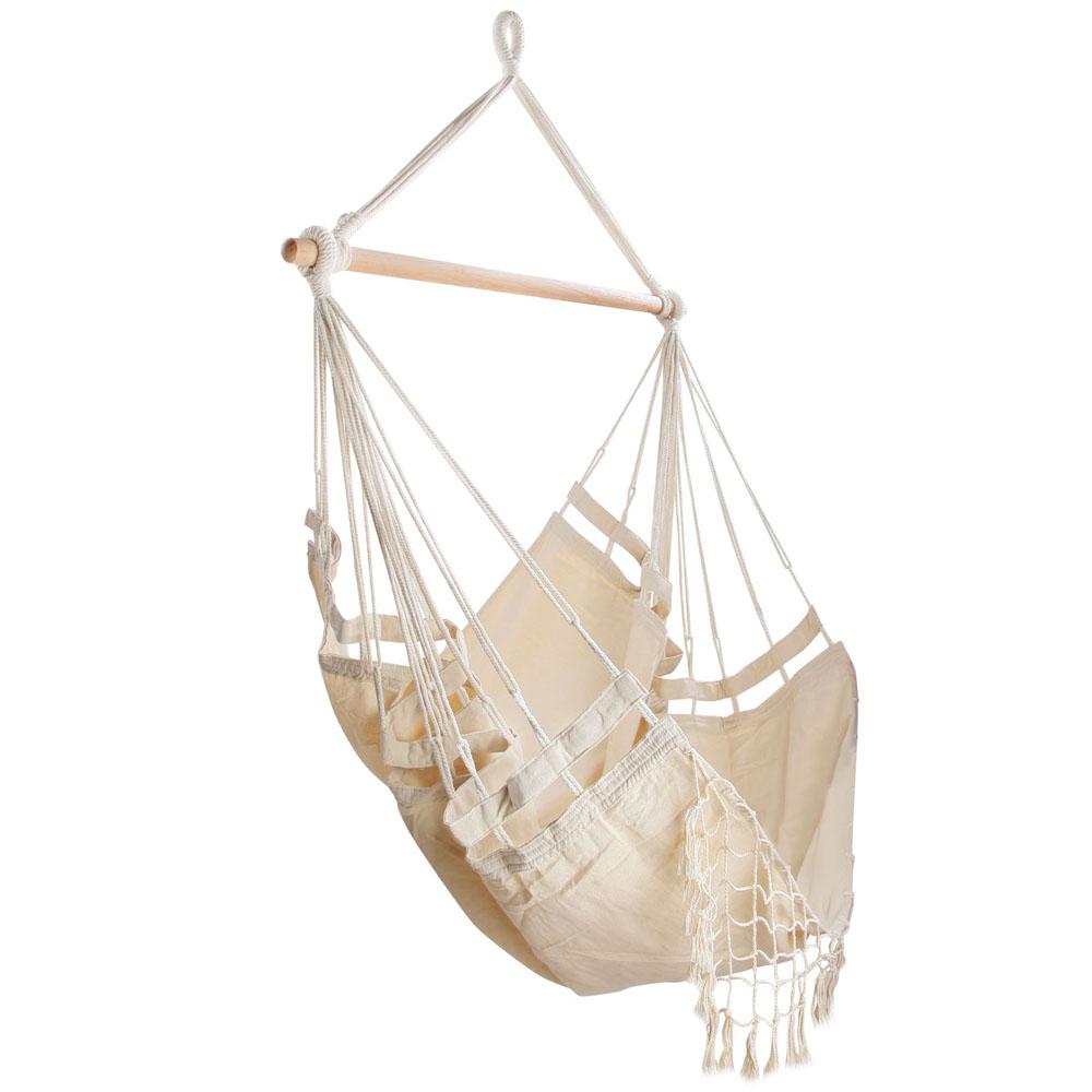 Hammock Swing Chair Tassel Cream - Image 4