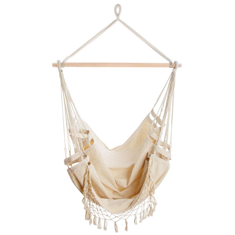 Hammock Swing Chair Tassel Cream - Image 5
