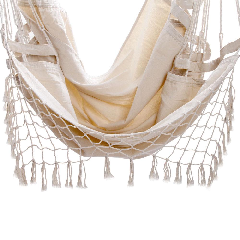 Hammock Swing Chair Tassel Cream - Image 6