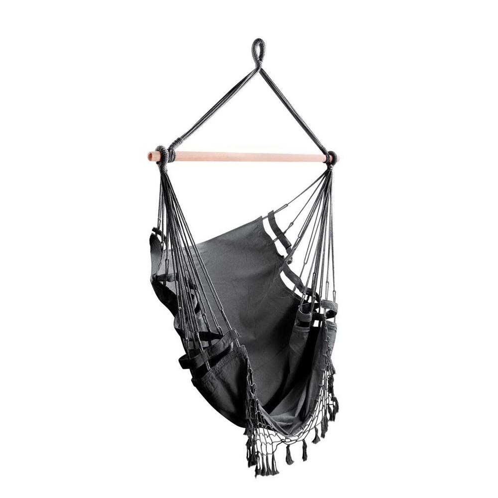 Hammock Swing Chair Tassel Grey