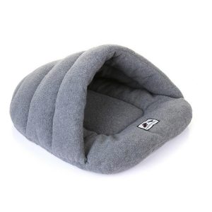 Pet Dog Cat Bed Cave Grey