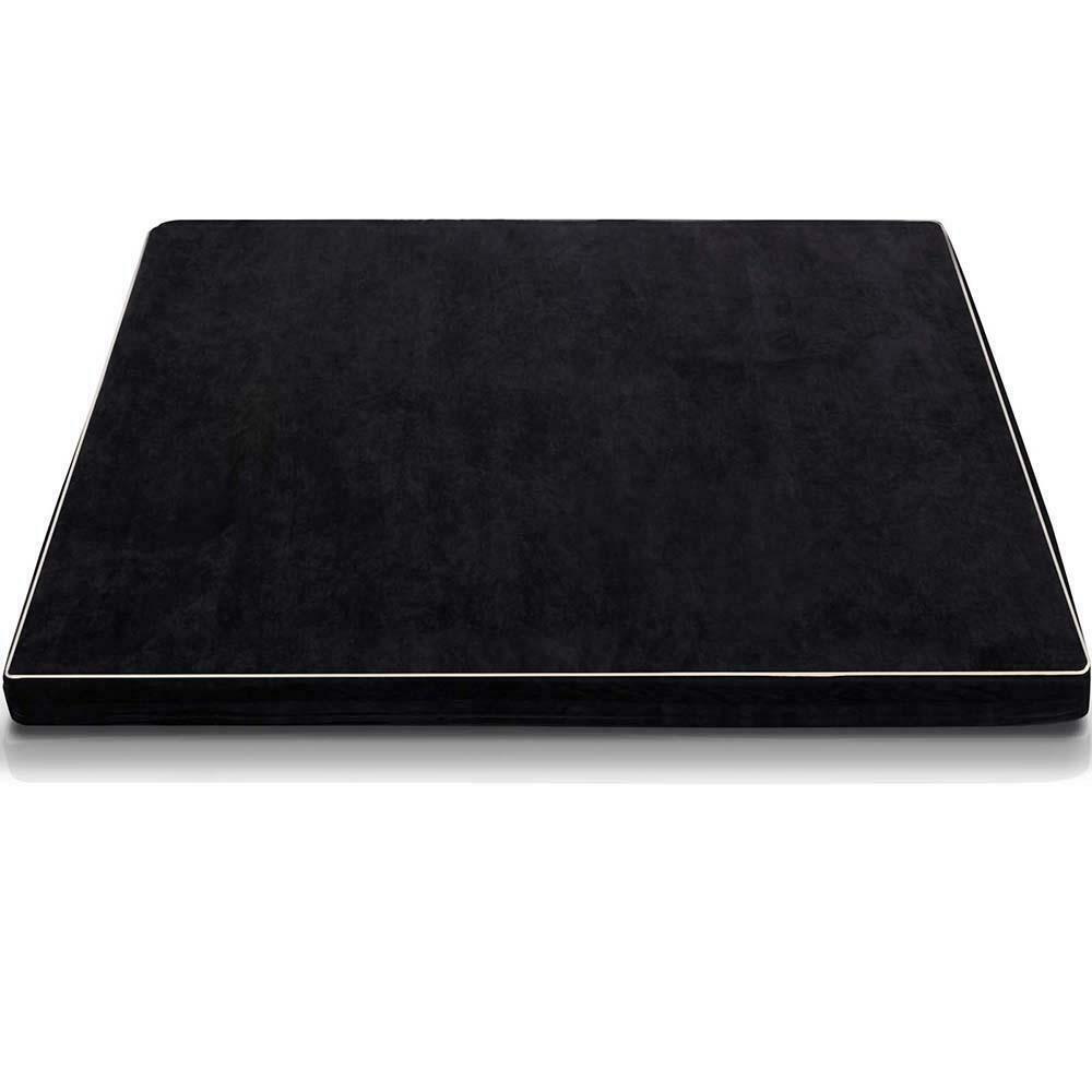 Pet Dog Cat Bed Mattress Suede Black - Image 2