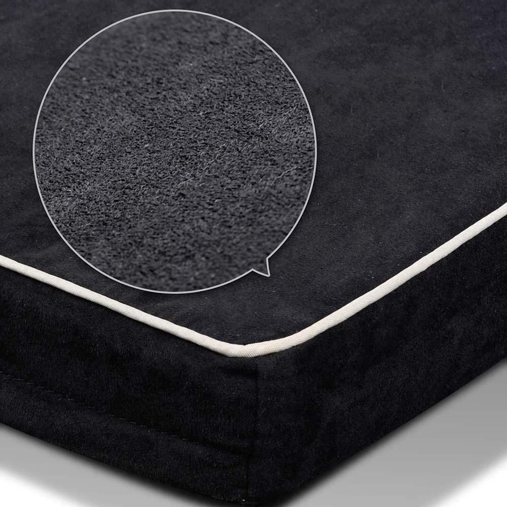 Pet Dog Cat Bed Mattress Suede Black - Image 5