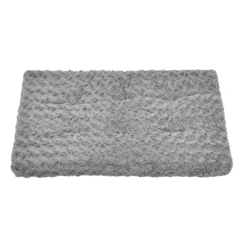 Pet Dog Cat Bed Plush Velvet Grey - Image 2