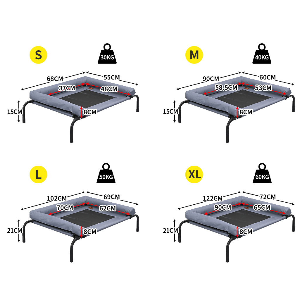 Pet Dog Cat Bed Trampoline Hammock Red - Image 2