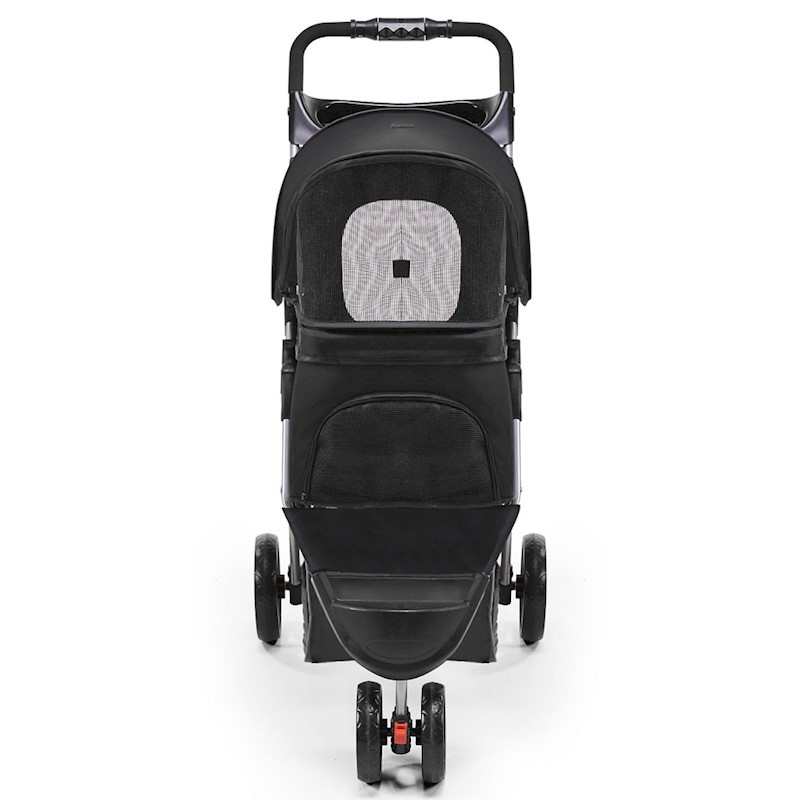 Pet Dog Cat Stroller Pram 3 Wheel Black - Image 4