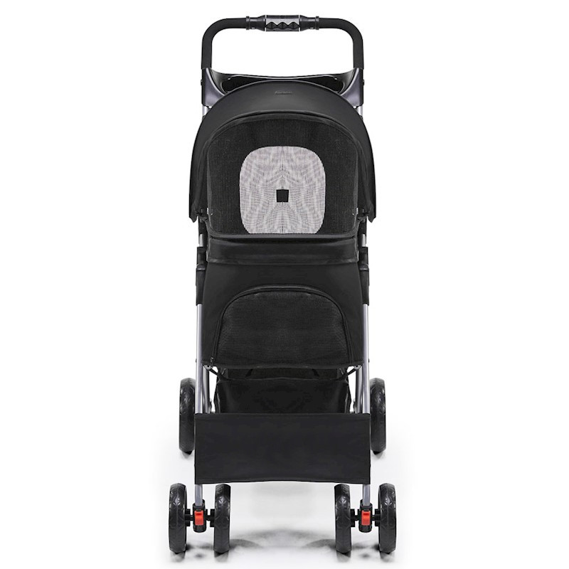 Pet Dog Cat Stroller Pram 4 Wheel Black - Image 4