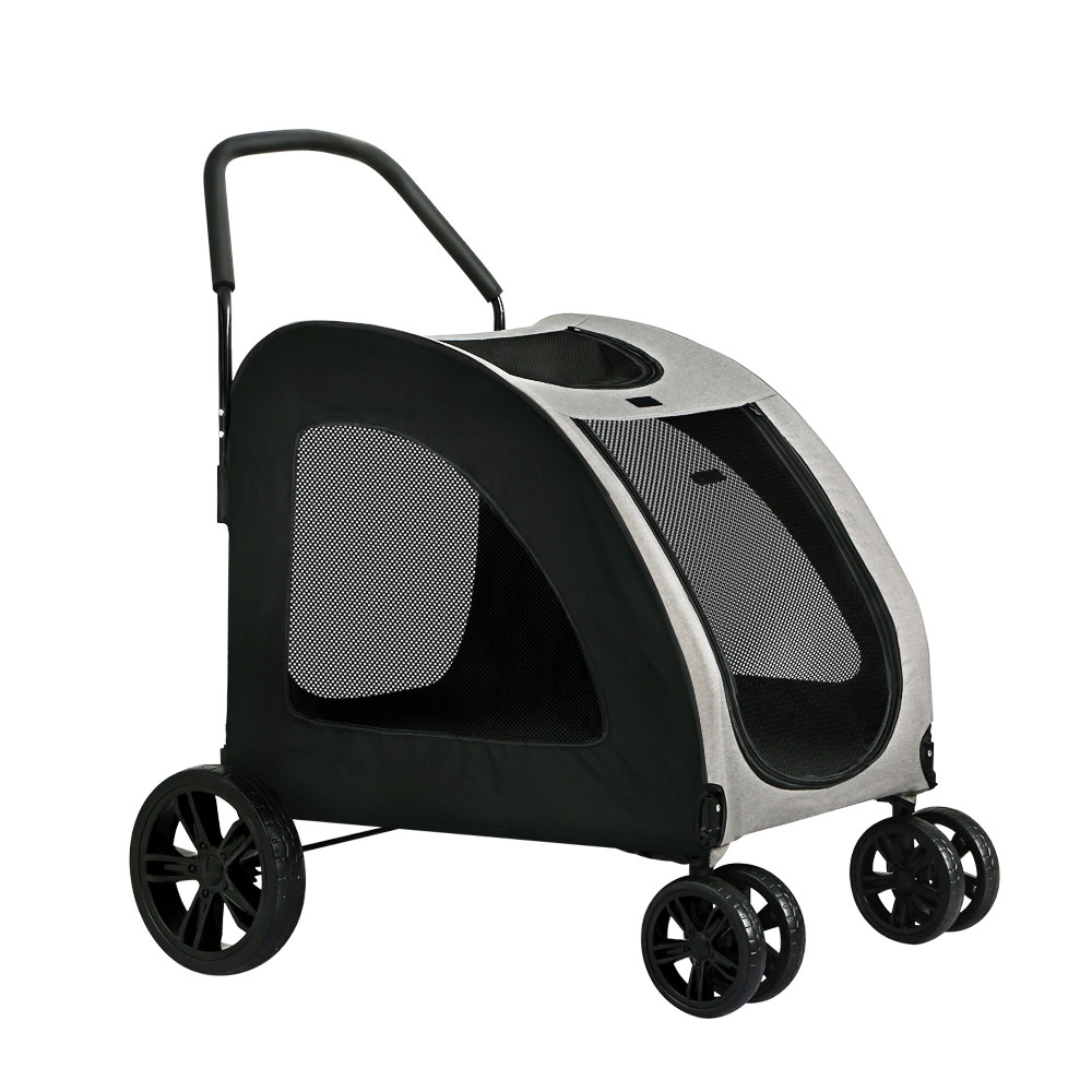 Pet Dog Cat Stroller Pram 4 Wheel Black Model 2