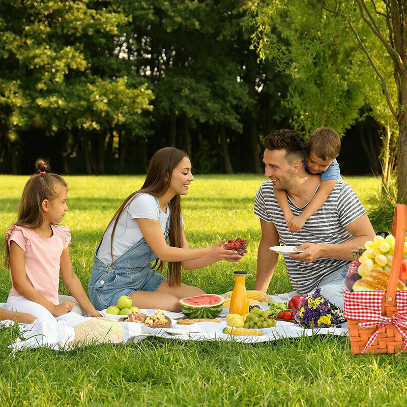 Picnic Basket Wicker Hamper Deluxe Style 2 - Image 3