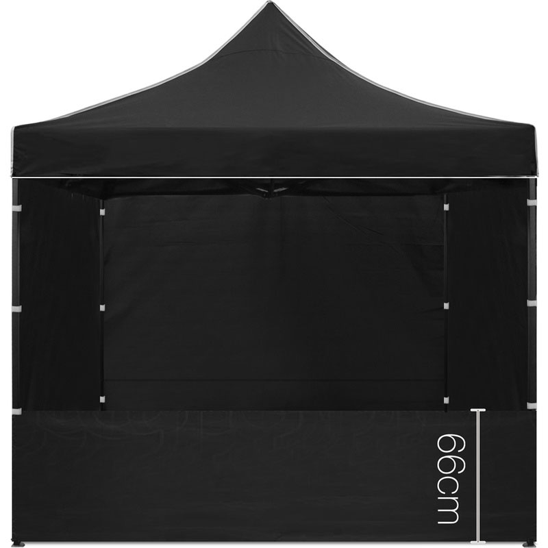 Pop Up Gazebo 3 x 3m Black - Image 3