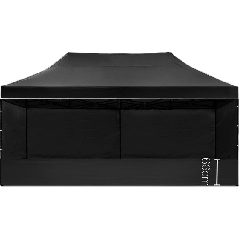 Pop Up Gazebo 3 x 6m Black - Image 3