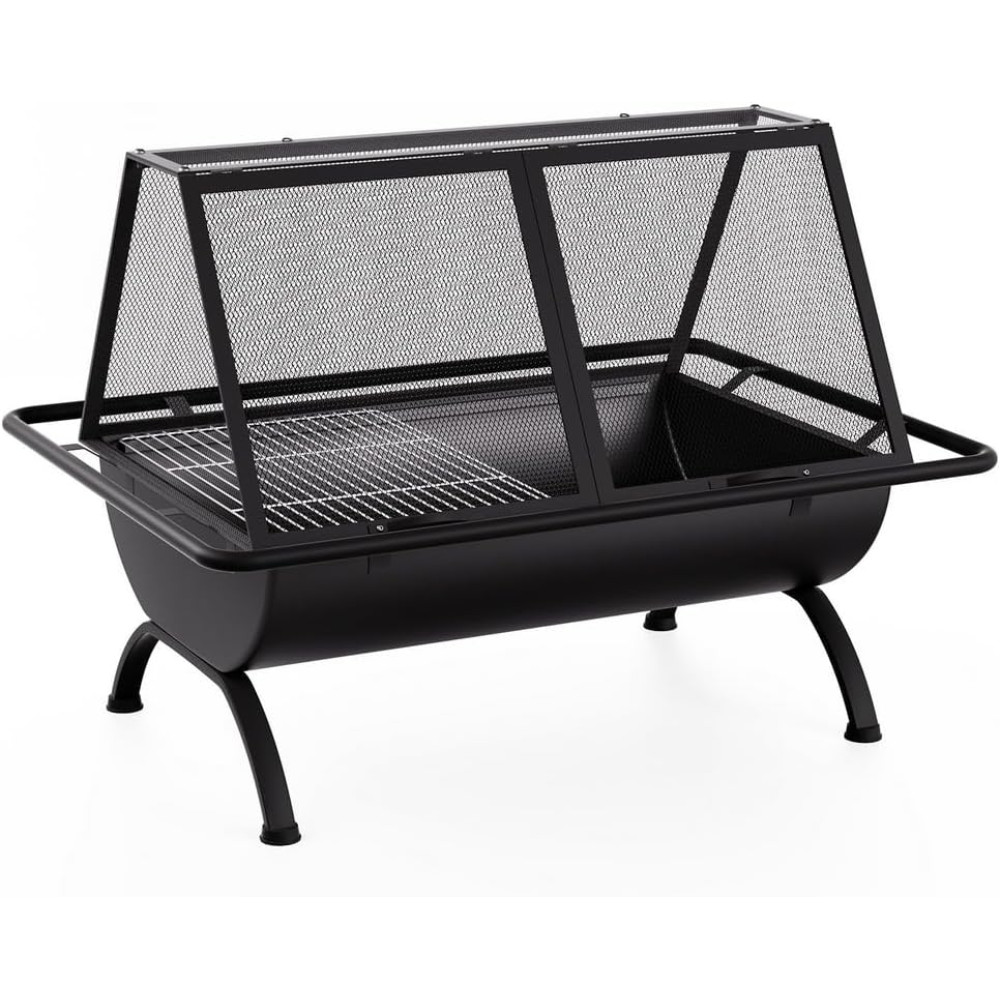 Portable Fire Pit BBQ 90 x 65cm