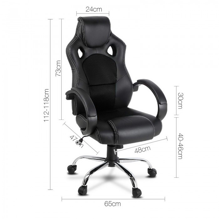 Racer Office Chair Maverick Black - Image 2