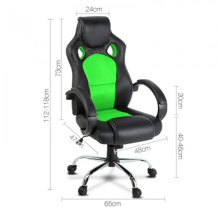 Racer Office Chair Maverick Black & Green - Image 2