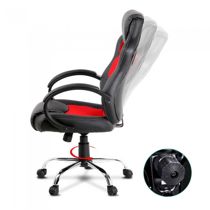 Racer Office Chair Maverick Black & Red - Image 5