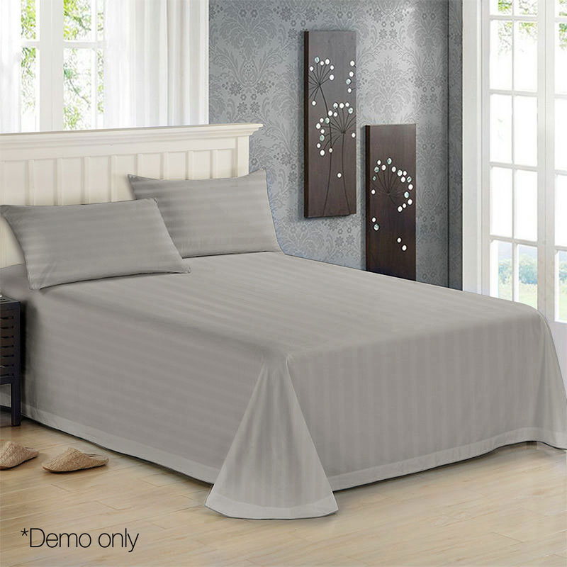 Sheet Set Luxury 2000TC Microfibre Cotton Satin Beige - Image 3