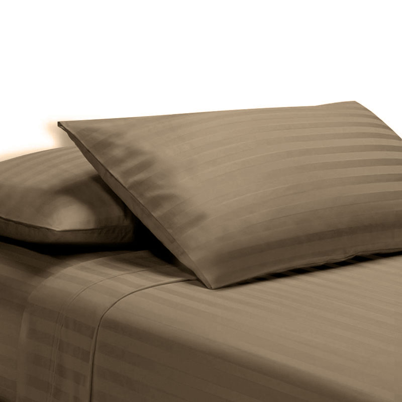 Sheet Set Luxury 1000TC Microfibre Cotton Satin Chocolate