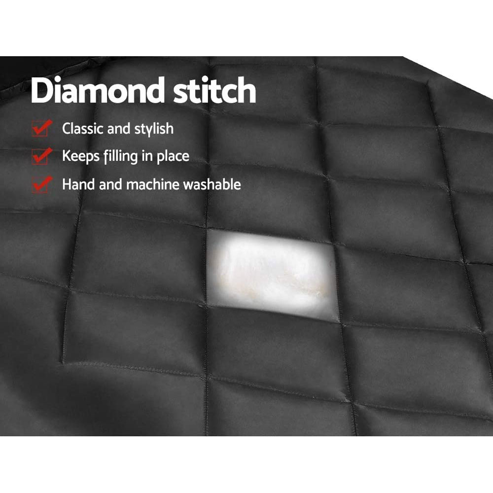 Adults Sleeping Bag Double 190T Thermal Black - Image 5