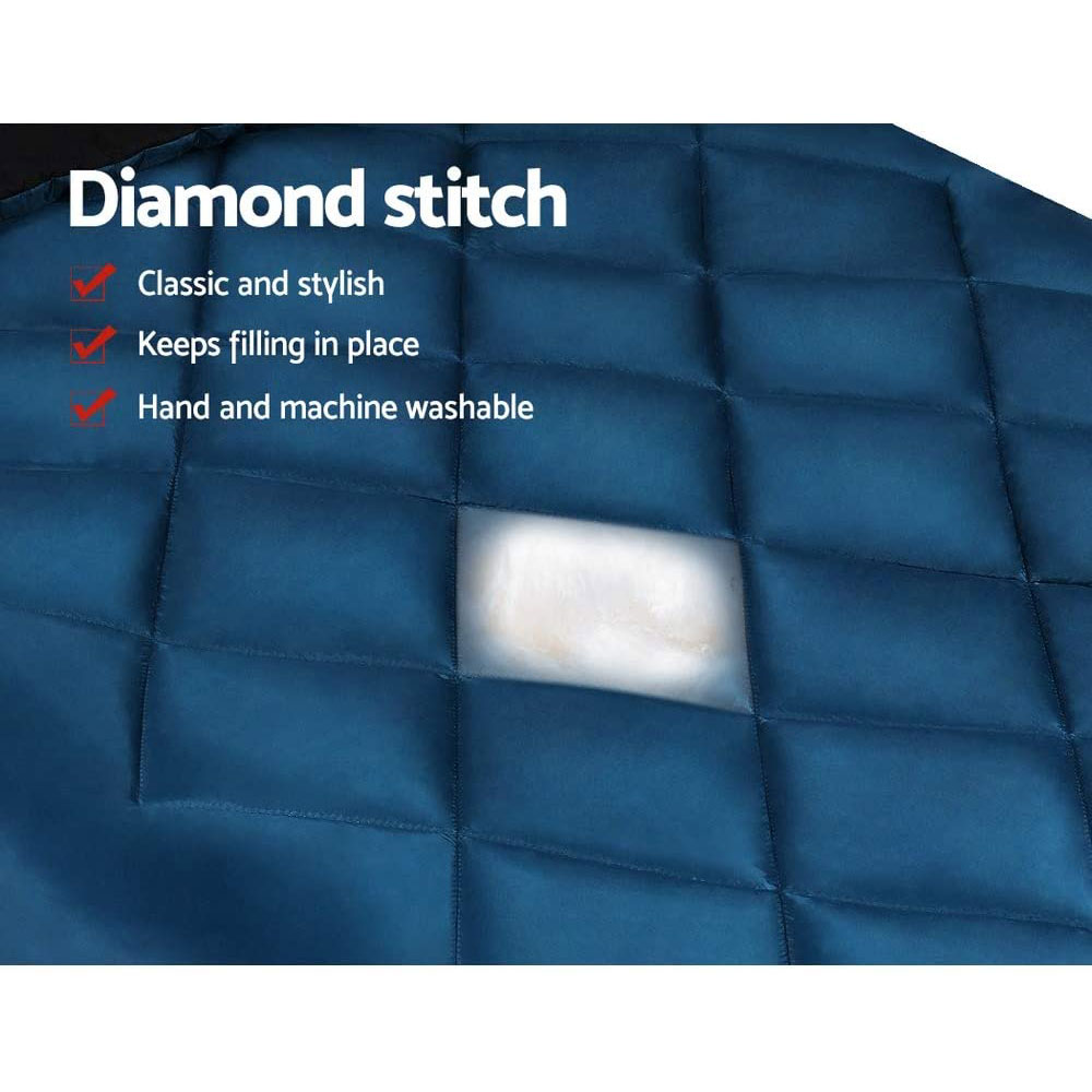 Adults Sleeping Bag Double 190T Thermal Blue - Image 5