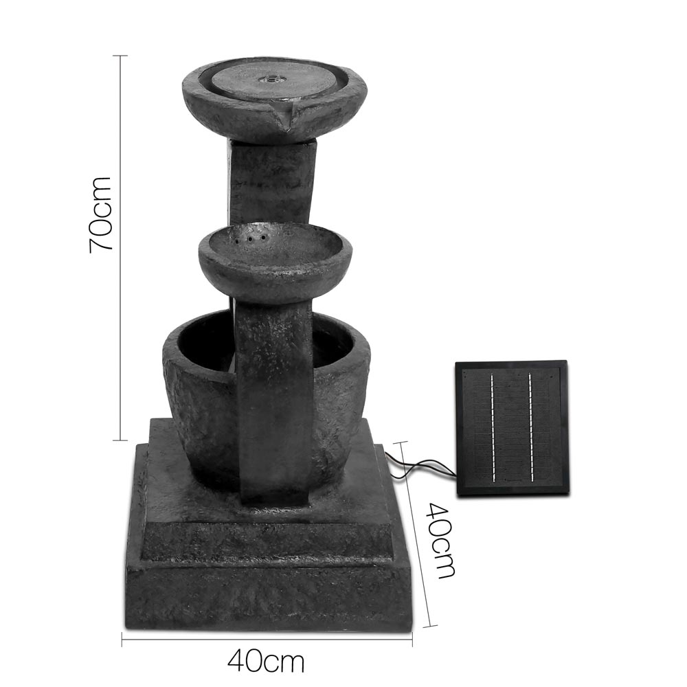 Solar Fountain 3 Tier Blue Style 2 - Image 2