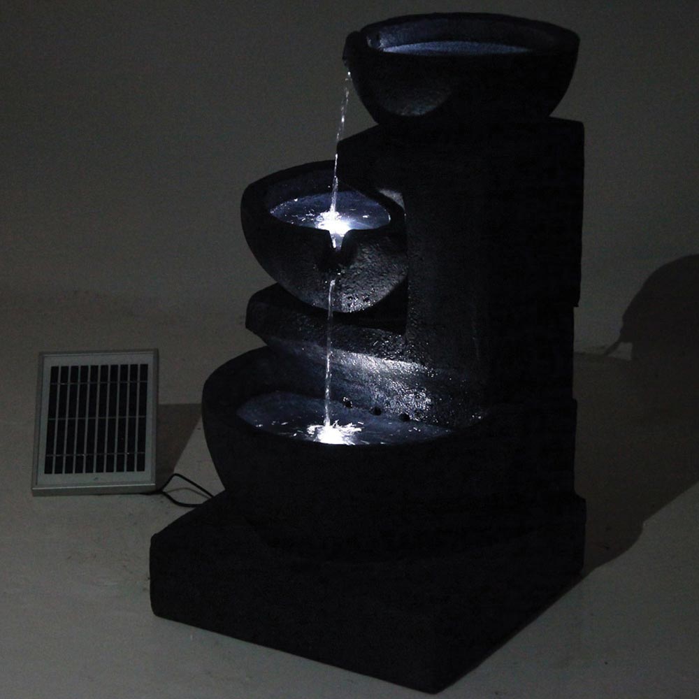 Solar Fountain 3 Tier Blue - Image 5