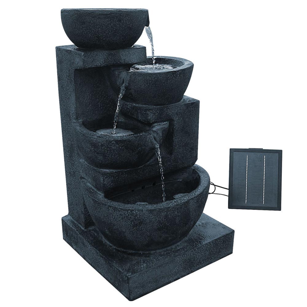 Solar Fountain 4 Tier Blue