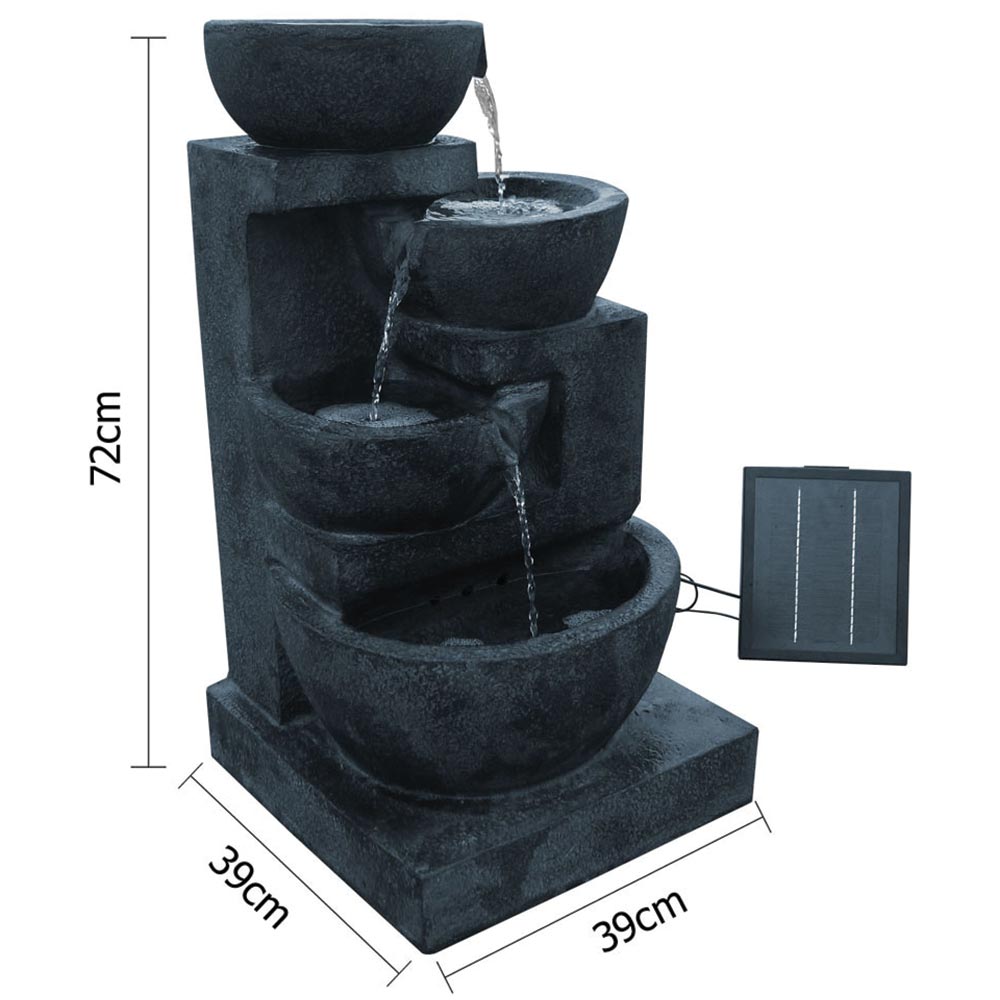 Solar Fountain 4 Tier Blue - Image 2