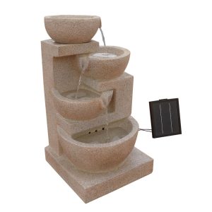 Solar Fountain 4 Tier Beige