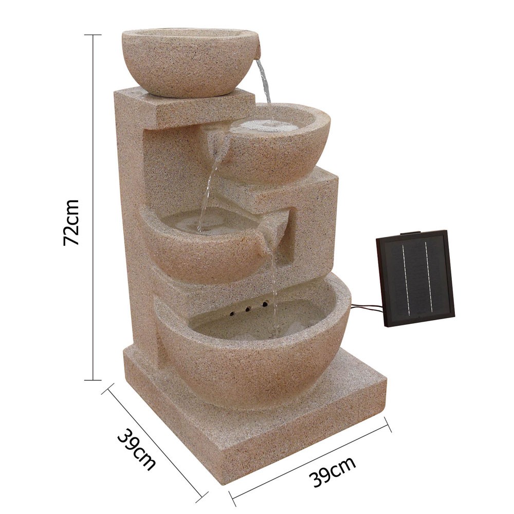 Solar Fountain 4 Tier Beige - Image 2