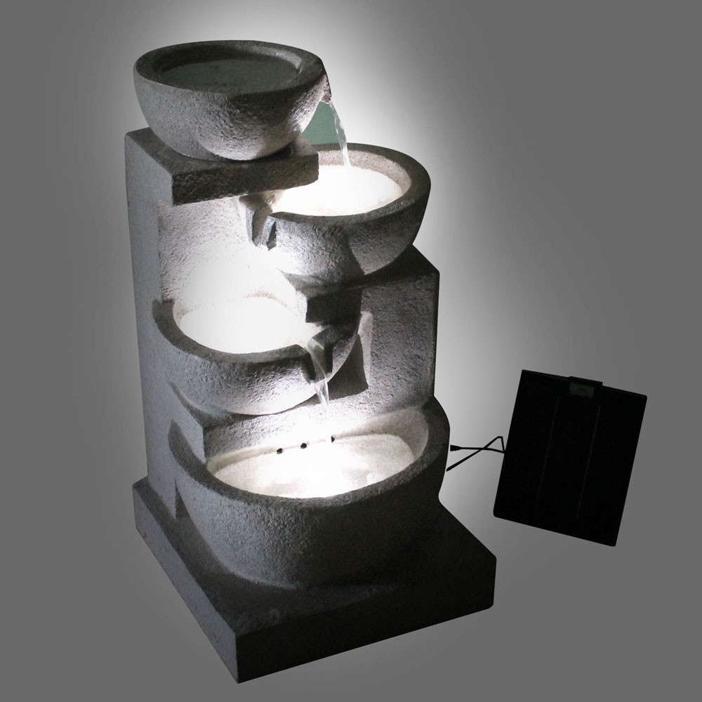 Solar Fountain 4 Tier Beige - Image 4
