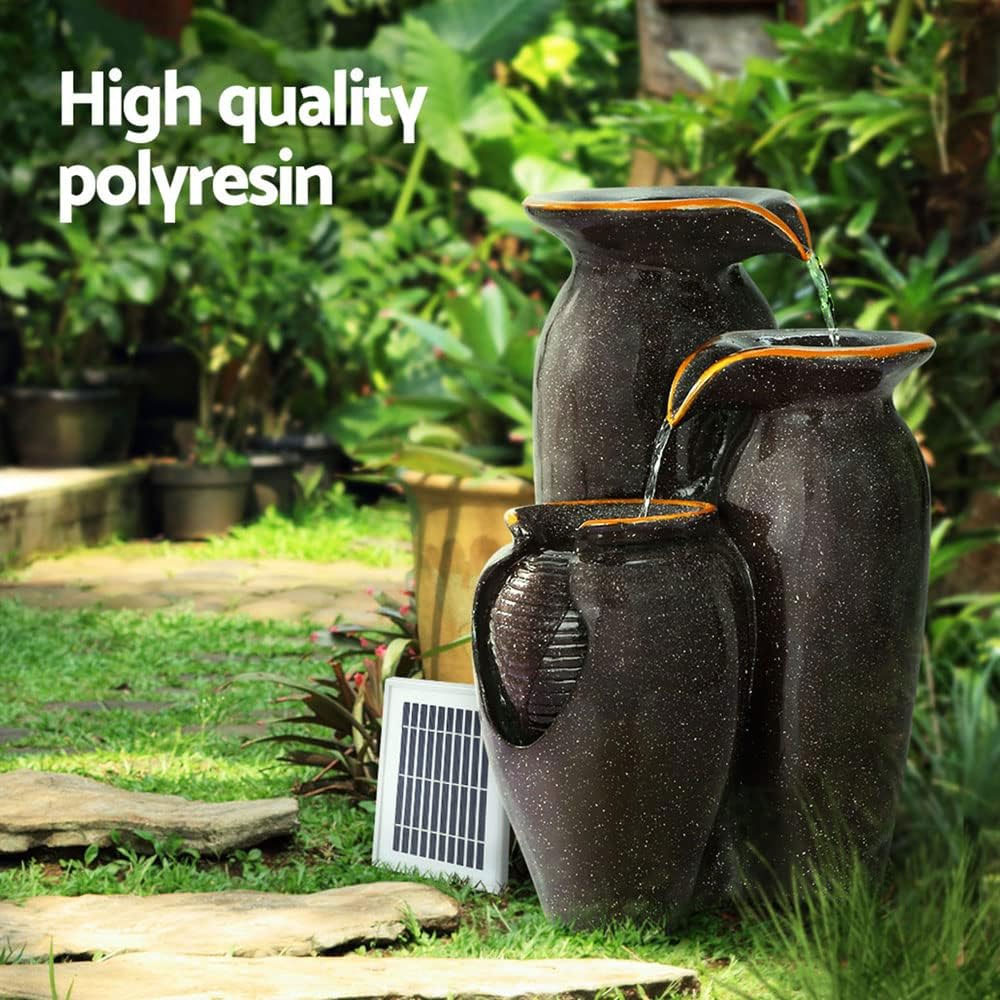 Solar Fountain LED 3 Tier Brown - Image 3