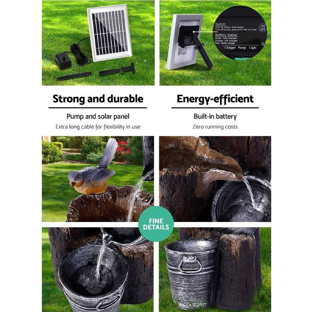 Solar Fountain LED 3 Tier Bucket - Image 6