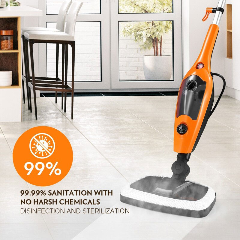 Steam Mop 1050w 400ml 14 in 1 Orange - Image 4
