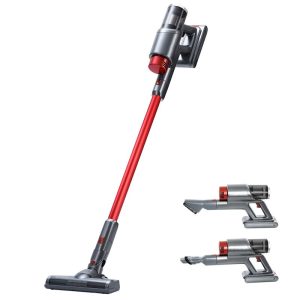 Vacuum Cleaner 150W Stick Cordless Bagless 2 Speed Red & Grey