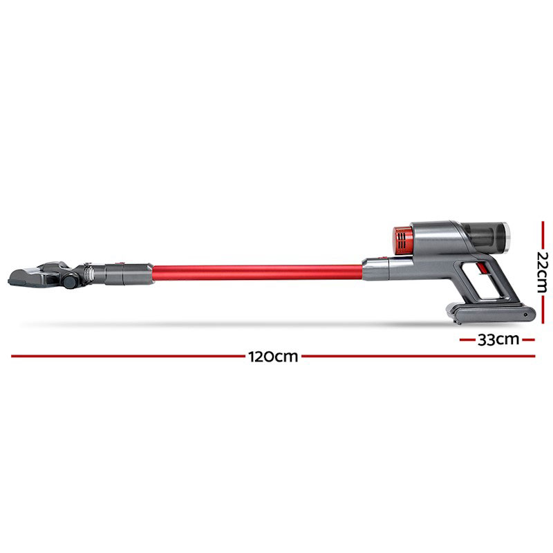 Vacuum Cleaner 150W Stick Cordless Bagless 2 Speed Red & Grey - Image 2