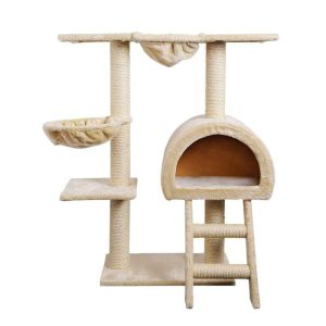 Cat Kitten Toy 100cm Scratching Tree Beige