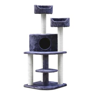 Cat Kitten Toy 126cm Scratching Tree Grey