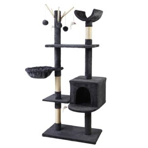 Cat Kitten Toy 140cm Scratching Tree Grey
