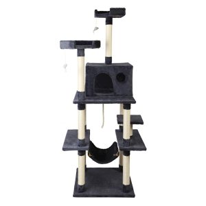 Cat Kitten Toy 184cm Scratching Tree Grey