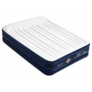 Air Bed 46cm Navy with Built-in Pump Double