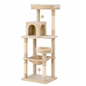 Cat Kitten Toy 143cm Scratching Tree Beige
